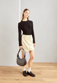 Marc O'Polo PULLOVER LONGSLEEVE ROUND NECK TRANSFER DETAIL - Trui - black