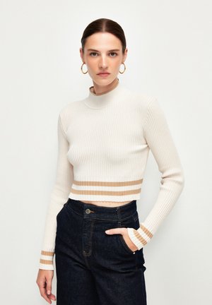 NECKBAND  - Strickpullover - vanilla