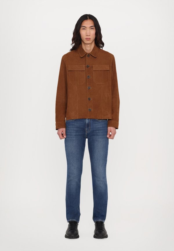 KUBA - Leather jacket - cognac3