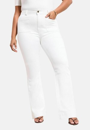 PLUS SIZE FIT - HIGH WAIST POCKET  - Jeans slim fit - ecru