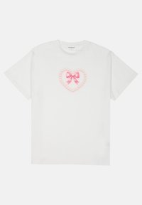 T-shirt print - cream/pink