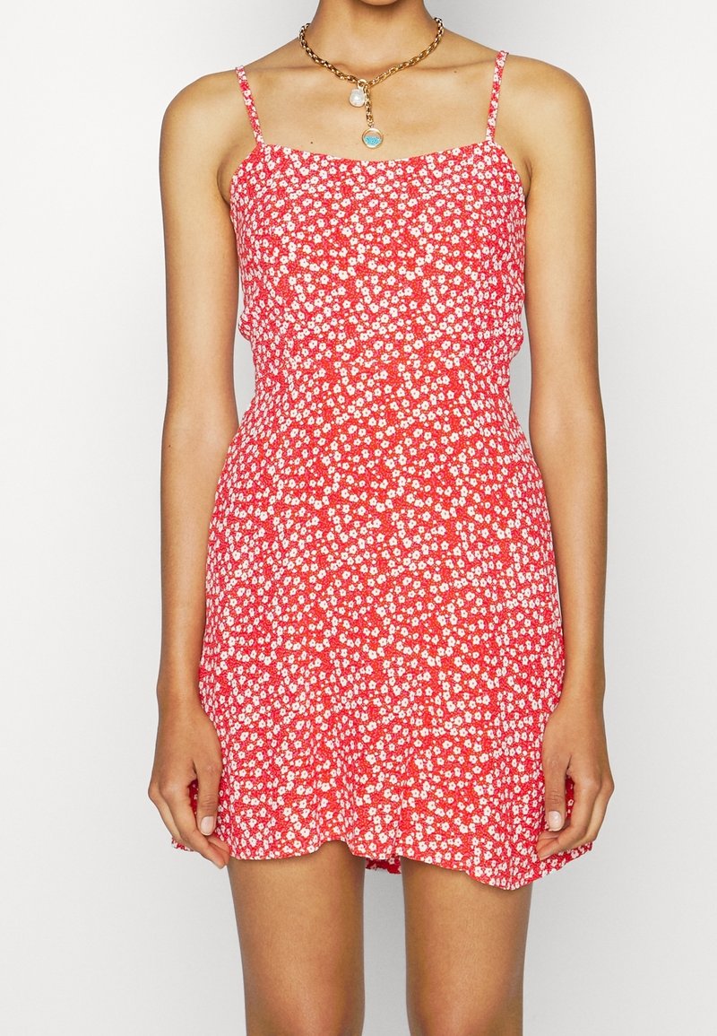strapless open back dress Mela Mini Dress Hazy Rose Deep Red main image 1