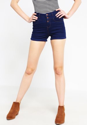 Jeansshort - rinsed denim