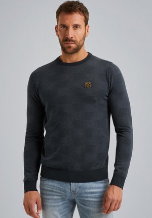 PULLOVER MIT STRUKTUR - Strickpullover - vintage indigo