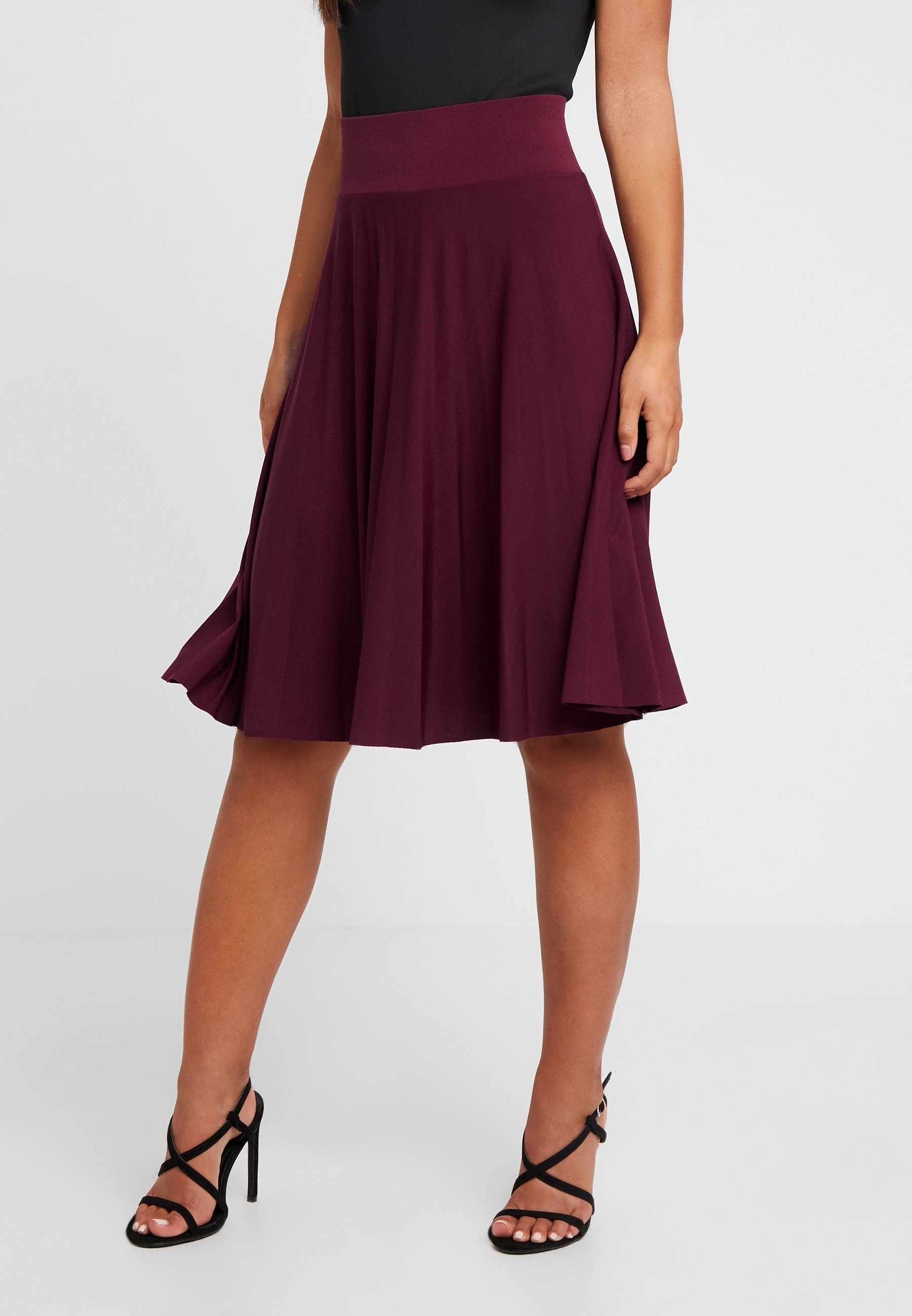 Gonna Midi Gonne Bordeaux Bordeaux Zalando Gonne Tubino Motivi