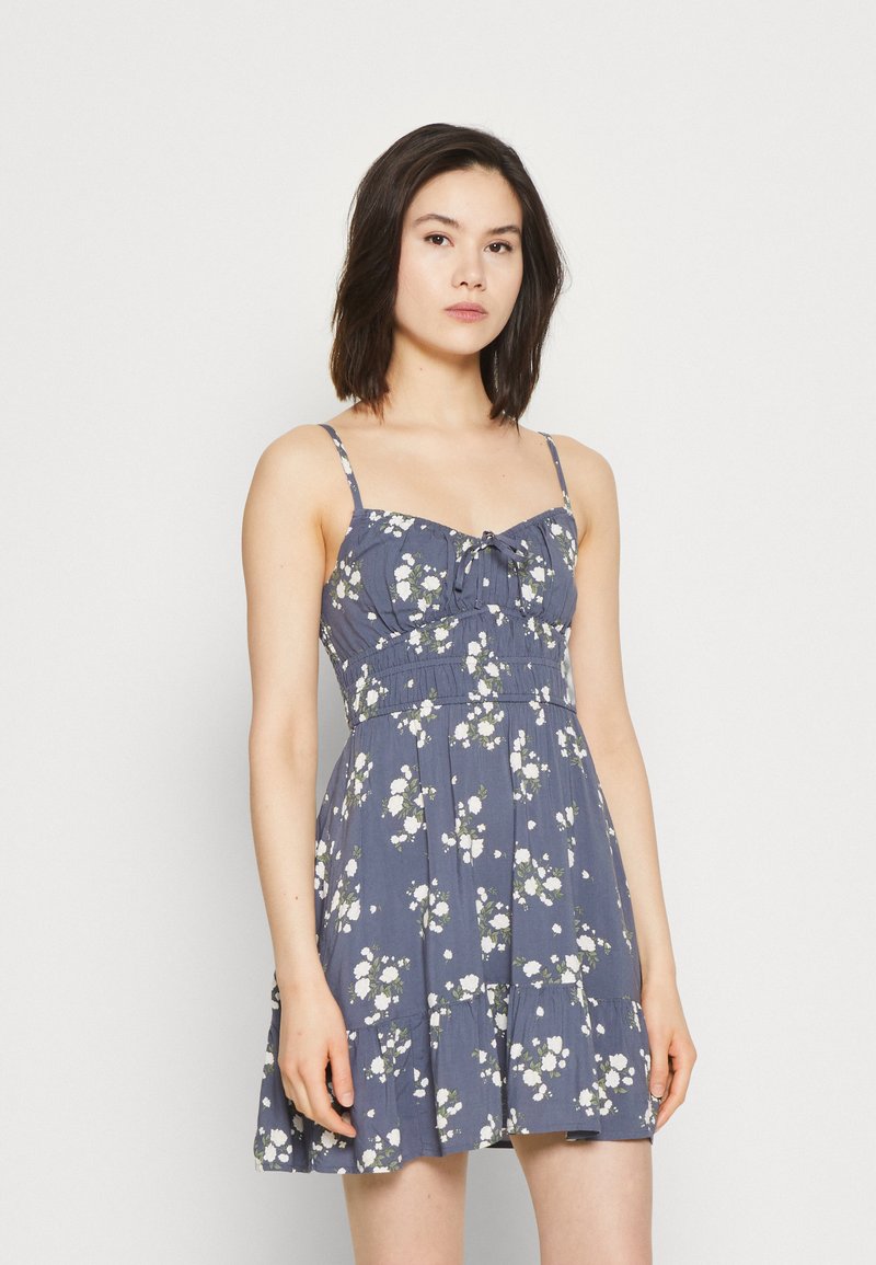 Hollister Co. BARE CHANNELED SHORT DRESS Freizeitkleid blue/blau