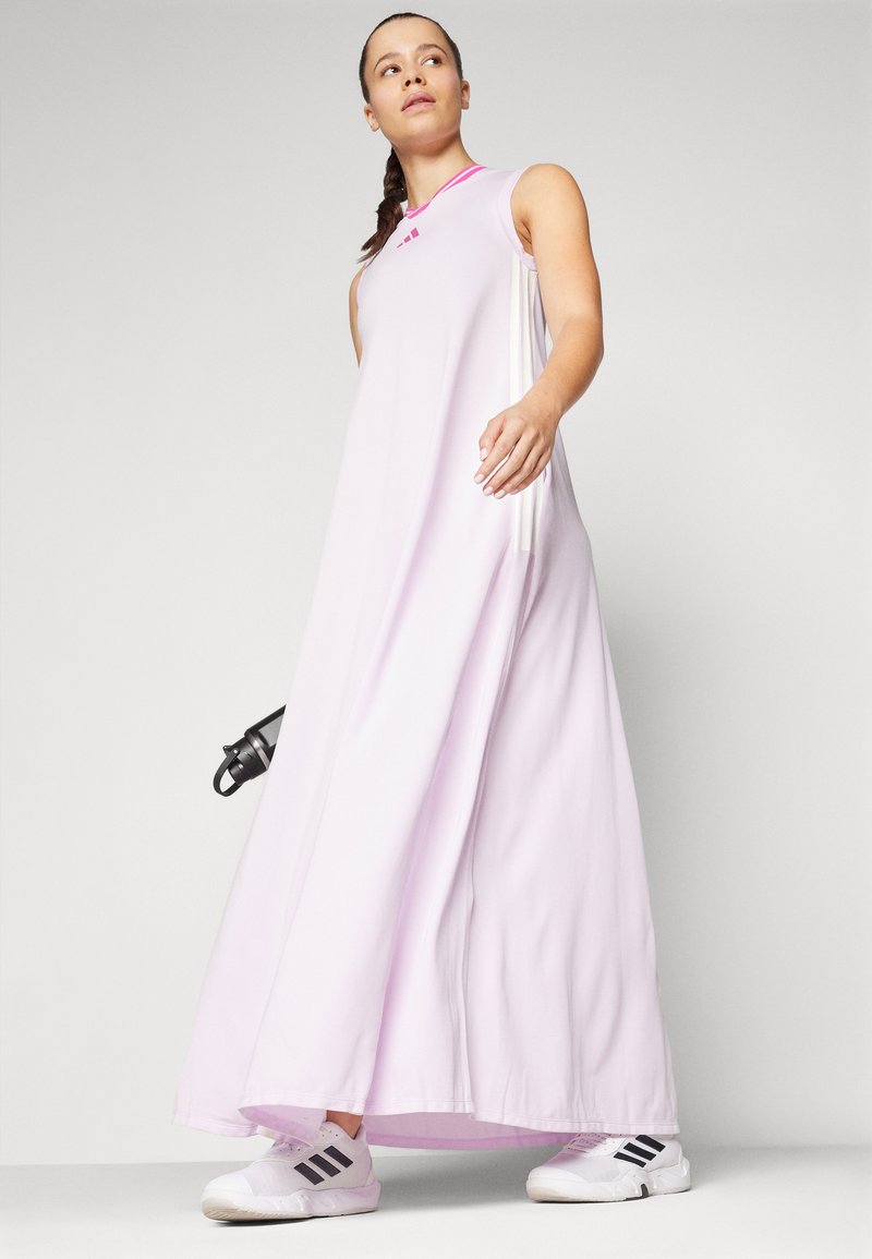 adidas Sportswear TIRO CUT 3 STRIPES SOFT LONG - Maxi dress - ice  lavender/lilac - Zalando.ie