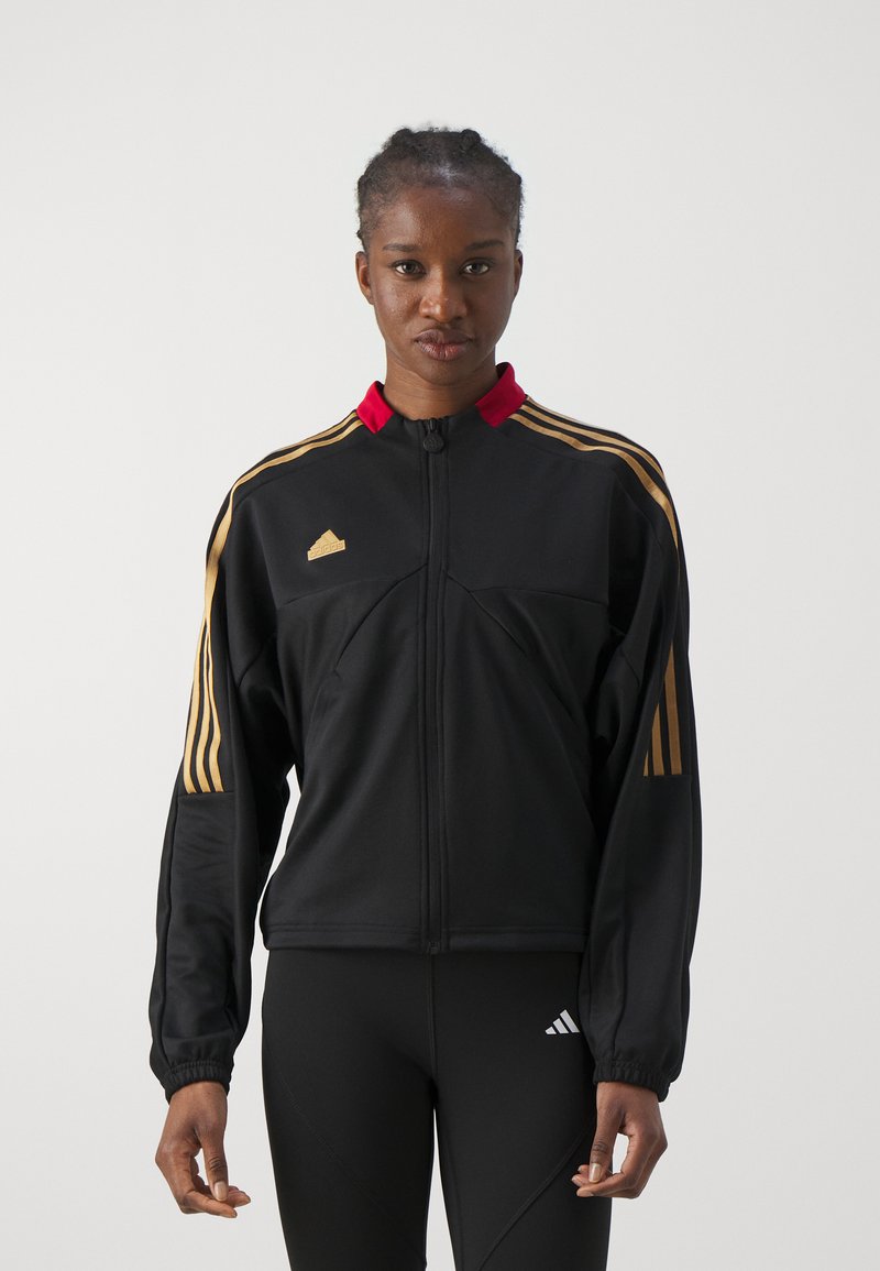 adidas Sportswear TIRO CUT 3-STRIPES TRACK - Jaka ar rāvējslēdzēju - black/team victory red