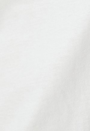 Tessuto di cotone, texture liscia, colore bianco solido, senza motivi o accenti visibili, adatto per vari tipi di indumenti.