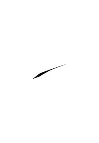 Attrezzatura sportiva nera con una forma aerodinamica ed allungata. Texture liscia e design minimalista. Nessun hardware o accentuazione visibile.