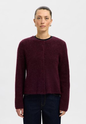 Selected Femme SLFLULU NEW CARDIGAN - Cardigan - fig