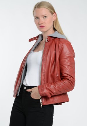 Leather jacket - red