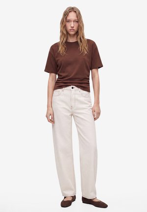 Koton, RUCHED T-SHIRT. - T-shirt basique - brown