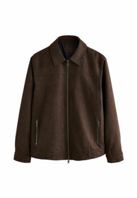 Next - REGULAR FIT - Faux leather jacket - brown Thumbnail Image 1