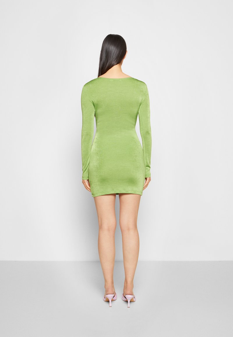 Damen Freizeitkleider | NA-KD CUT OUT LONG SLEEVE MINI DRESS Jerseykleid green/grün - QS65615 Damen Freizeitkleider | NA-KD CUT OUT LONG SLEEVE MINI DRESS Jerseykleid green/grün - QS65615