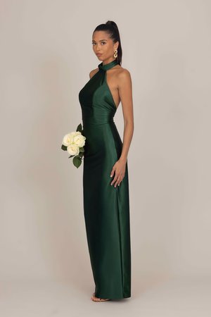 ABIGAIL HALTERNECK  - Ballkjole - forest green