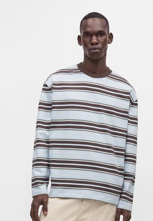 Les Deux, STRIPE - Langærmet T-shirt - skyway blue