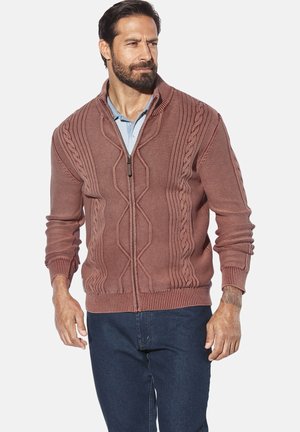 Cardigan - rot gemustert