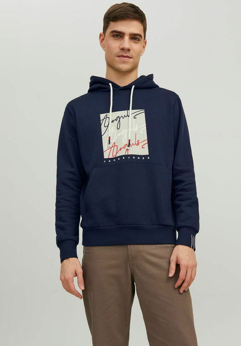 Felpa Con Cappuccio Jack & Jones Jortrailer - Blazer Blu Navy, Uomo Taglia S, Cotone Comodo - 2