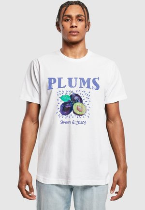 PLUMS TEE - T-Shirt print - white