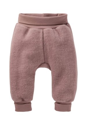 Fleece-Hosen in staubrosa, mit einem breiten Bund, schmalen Bündchen und einem übergroßen, tiefen Schritt-Design für optimalen Komfort.