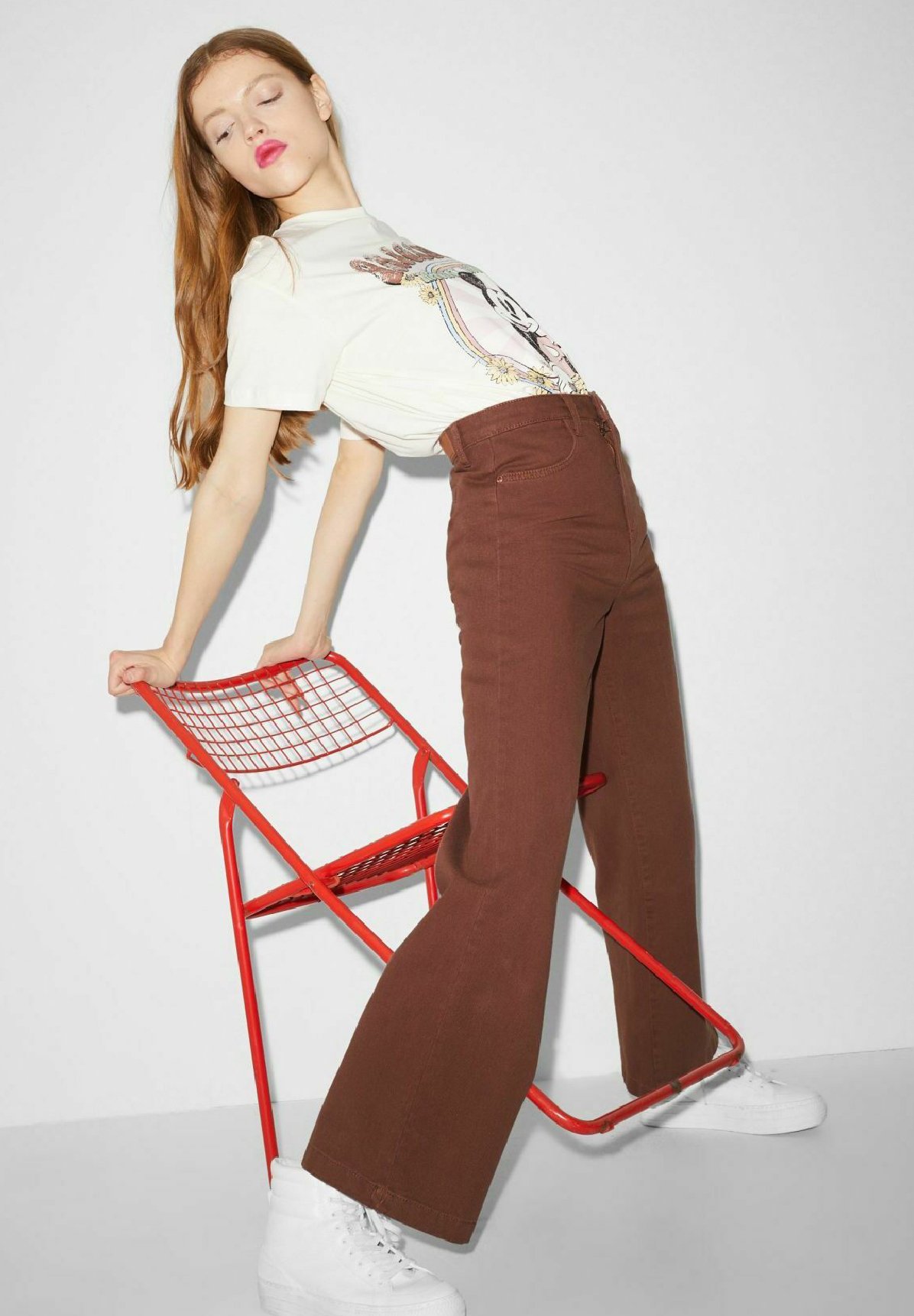 CLOCKHOUSE Flared Jeans - cocoa/brown 