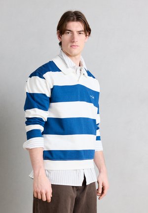 BLOCK STRIPE RELAXED - Μπλούζα με μακριά μανίκια - dark blue/white