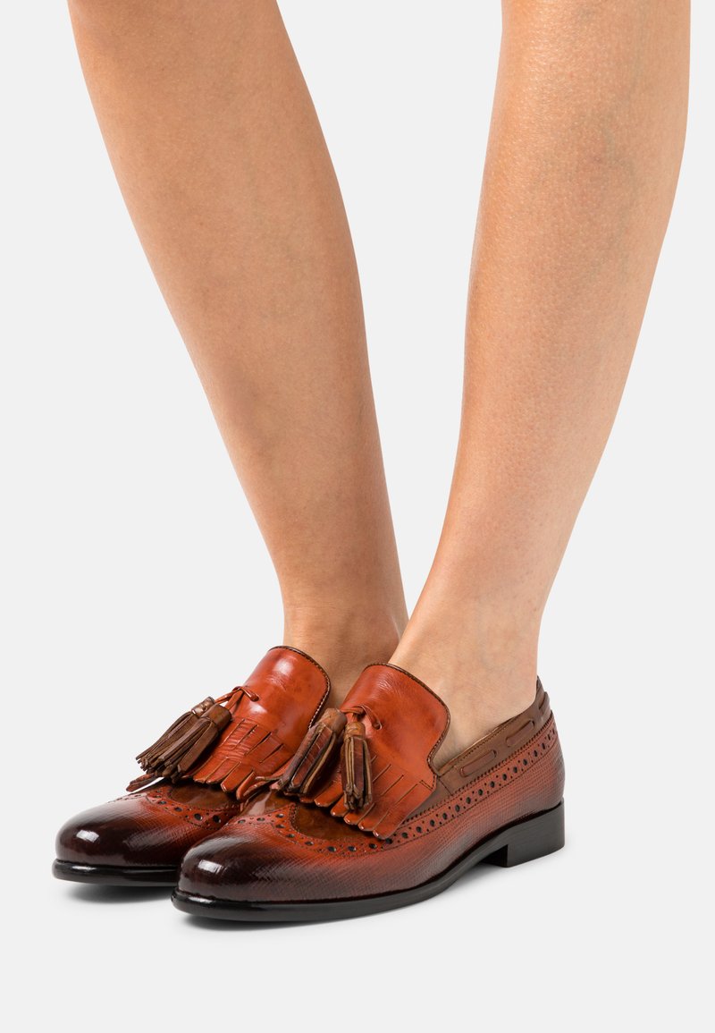 Melvin & Hamilton SELINA - Sapatos sem atacadores - haina/winter orange/beige/brown
