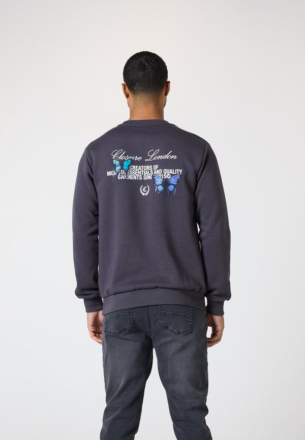 STACKED TEXT CREWNECK - Sweatshirt - charcoal