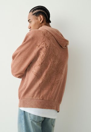 Next, EMBROIDERED GRAPHIC - Sweat à capuche - neutral clay