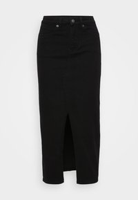 ONLSIRI SLIT SKIRT  - Bleistiftrock - black denim