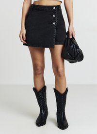 Calliope GONNA PANTALONE IN DENIM - Gonna a portafoglio - nero denim