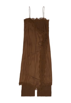 BIMBA Y LOLA, BIMBA Y LOLA VESTIDO PANTALÓN ENCAJES OLIVA OSCURO - Jumpsuit - oliva oscuro