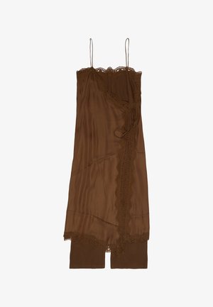 BIMBA Y LOLA, BIMBA Y LOLA VESTIDO PANTALÓN ENCAJES OLIVA OSCURO - Jumpsuit - oliva oscuro