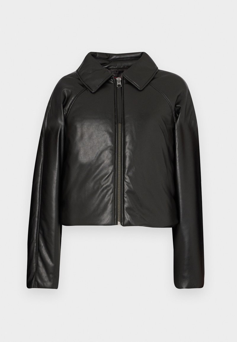 HUGO Imitatieleren jas zwart