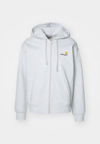 HOODED AMERICAN SCRIPT JACKET - Vetoketjullinen college - ash heather