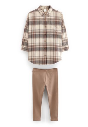 SET - Leggings - Byxor - neutral check