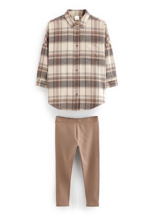 SET - Leggings - Pantaloni - neutral check