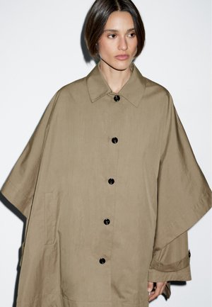 Massimo Dutti CAPE WITH LONG SLEEVES - Trenchcoat - light brown