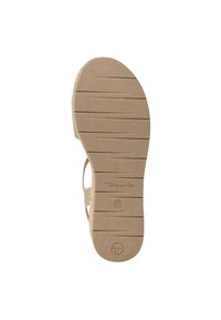 Tamaris Sandály na klínu - light gold met