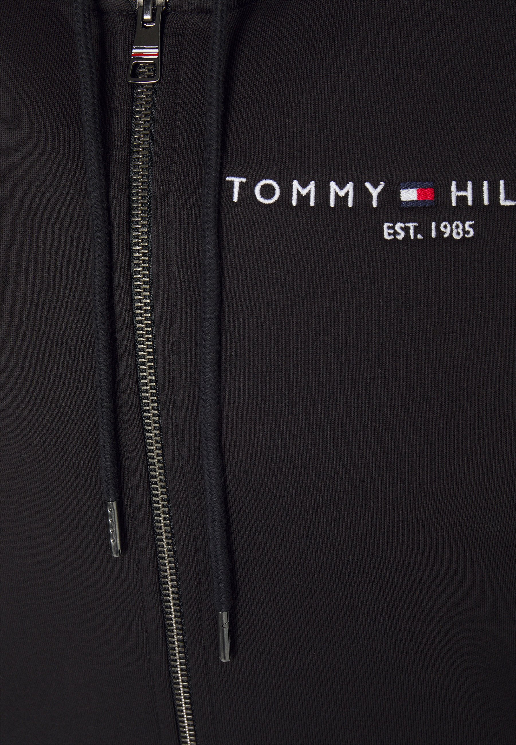 Tommy Hilfiger LOGO ZIP THROUGH - Sudadera con cremallera - black/negro -  Zalando.es