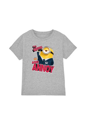 Universal Studios, DESPICABLE ME 4/JERRY SERVE AND ANNOY UNISEX - Print T-shirt - mottled light grey