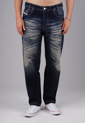PICALDI ZICCO 472 – HERREN JEANS – RELAXED TAPERED FIT – USED LOOK DENIM - Jeans Straight Leg - dark blue greystone washed