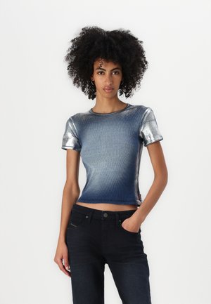 T-Shirt print - blue denim