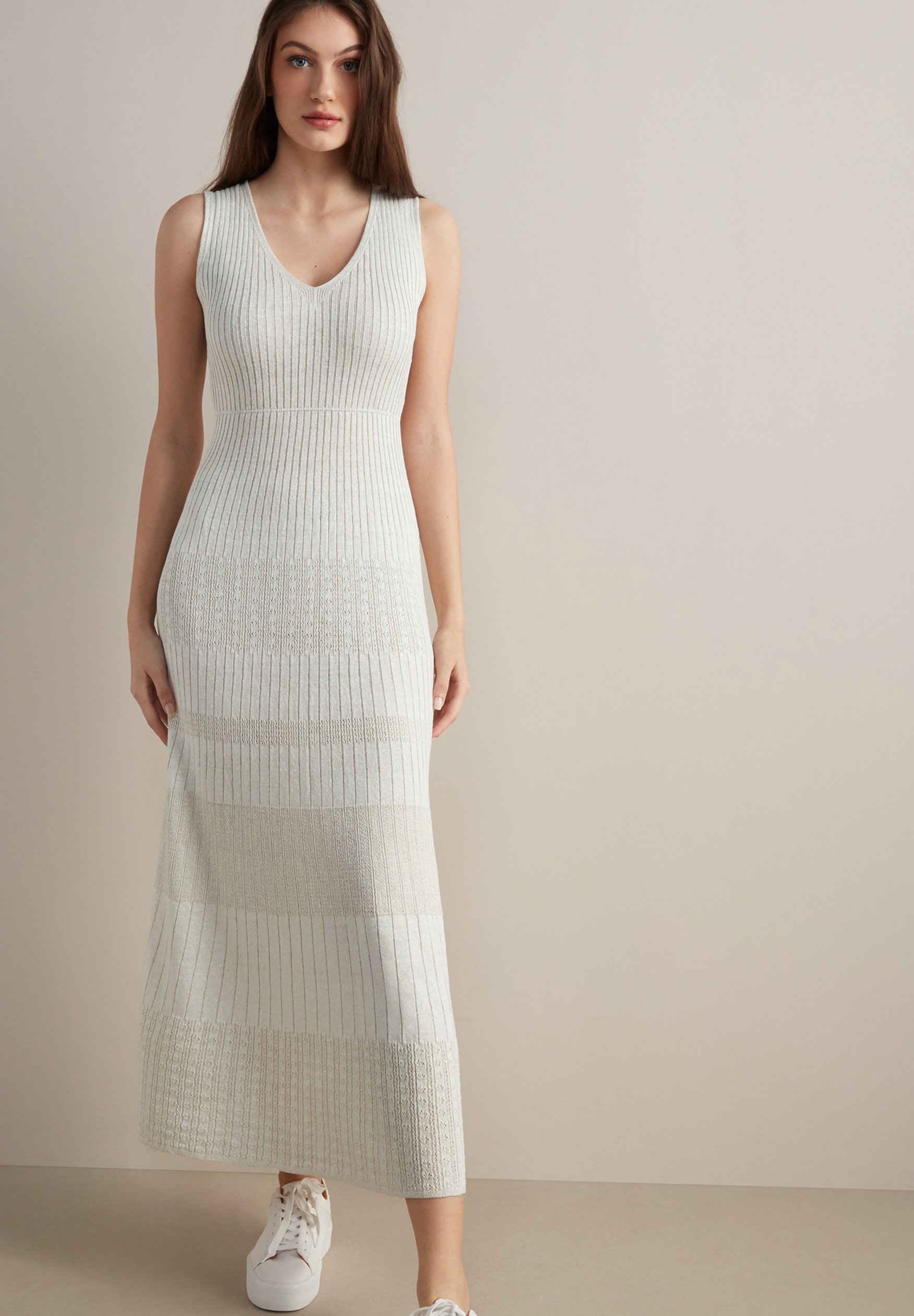 Falconeri MIT DURCHBROCHENEM MUSTER - Vestito lungo - bianco - Zalando