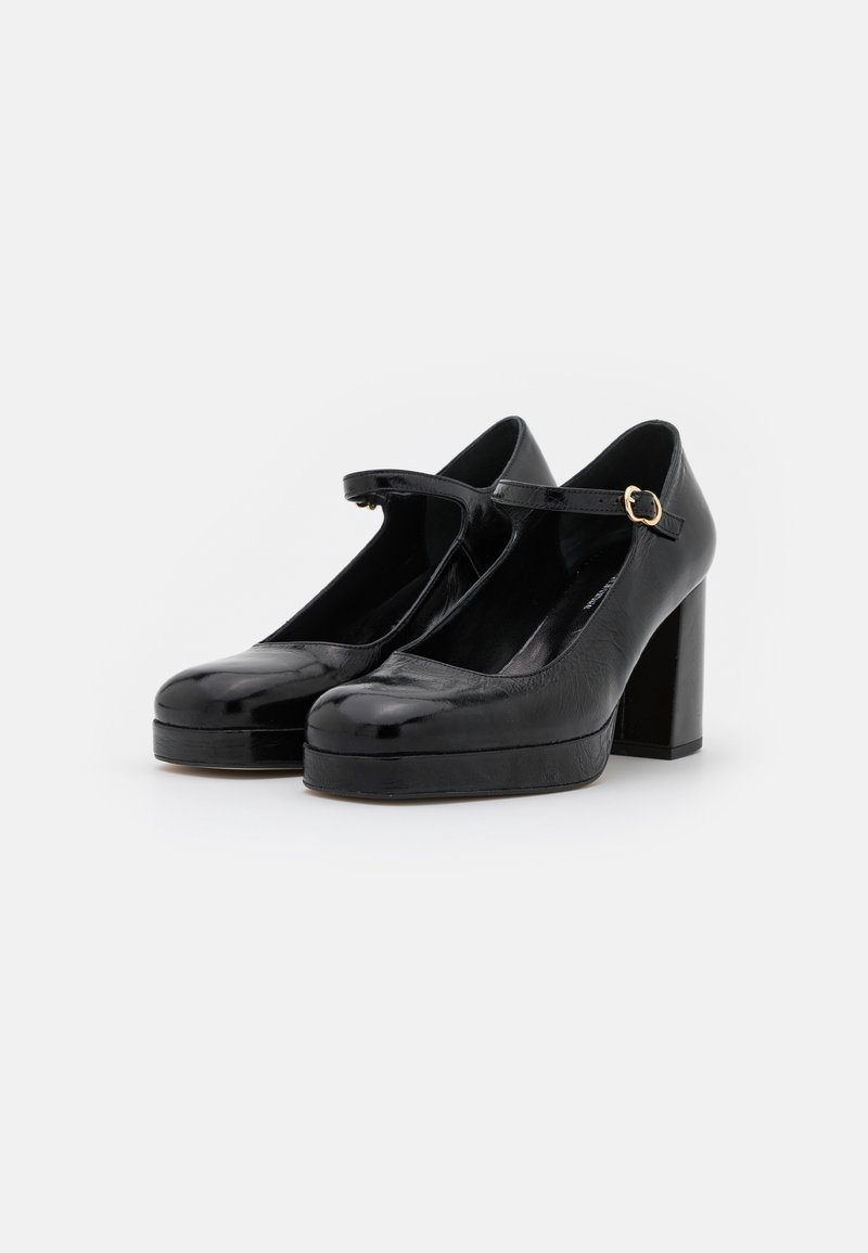 Escarpins Minelli En Cuir Noir – Taille 36, Lacets, Très Bon état
