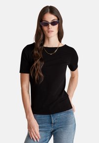 United Colors of Benetton SLIM FIT REVERSIBLE - Jednoduché tričko - black