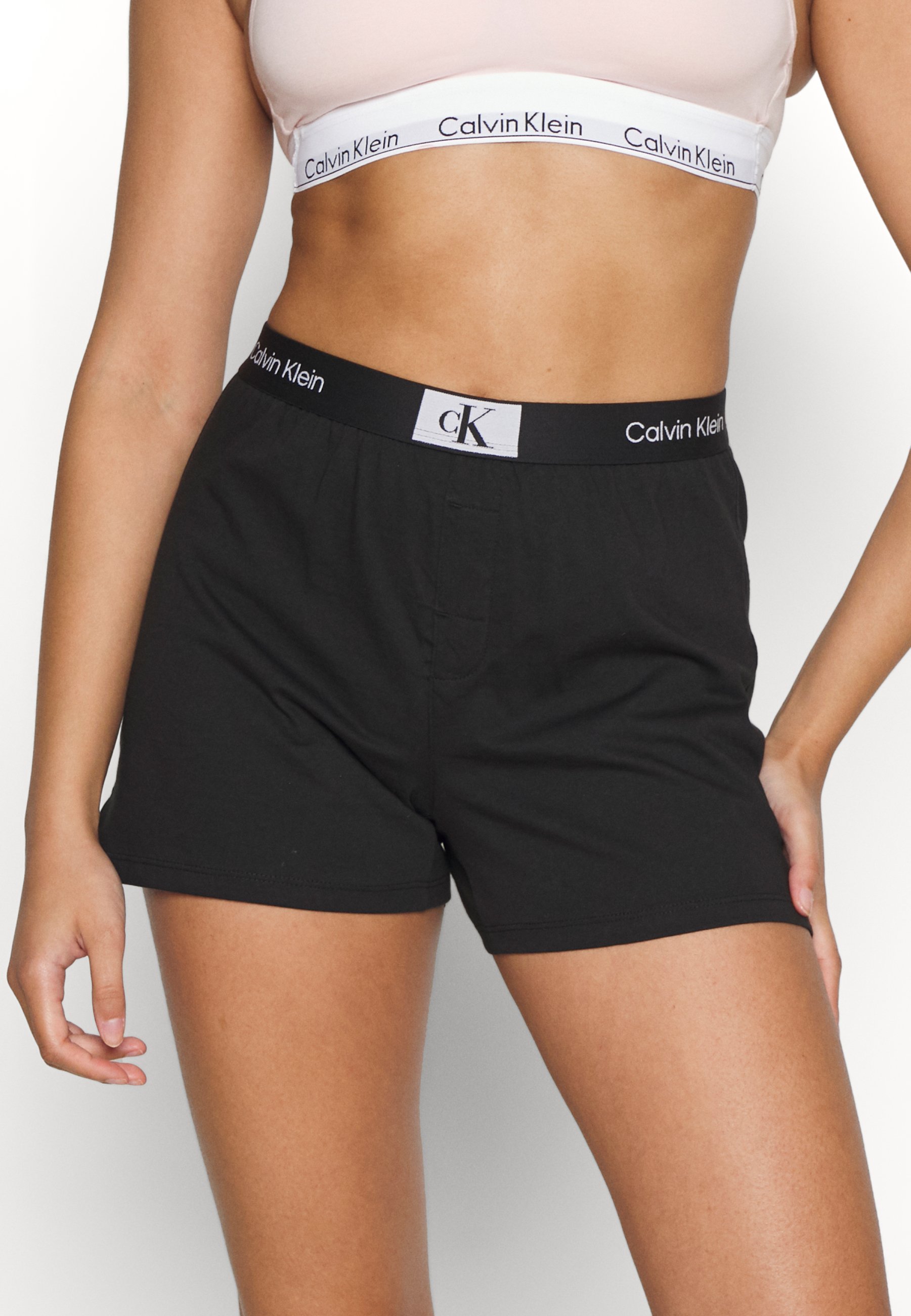 Calvin Klein Underwear SLEEP SHORT - Pyjama bottoms - black 