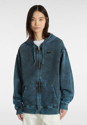 Vans BLEACHERS OVERSIZED HOODIE - Sweater met rits - heritage blue