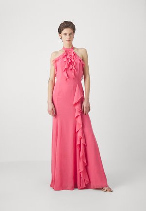 RUFFLE DRESS - Occasion wear - melon pink